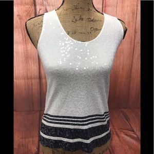 J crew xxs stripe sequined tank top